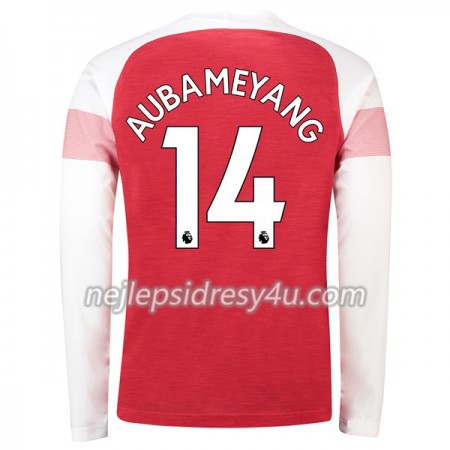 Fotbalový Dres Arsenal Aubameyang 14 Domácí 2018/19 Dlouhý Rukáv